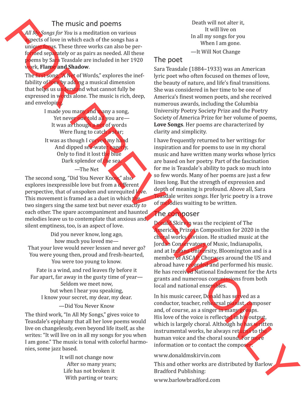 All My Songs For You