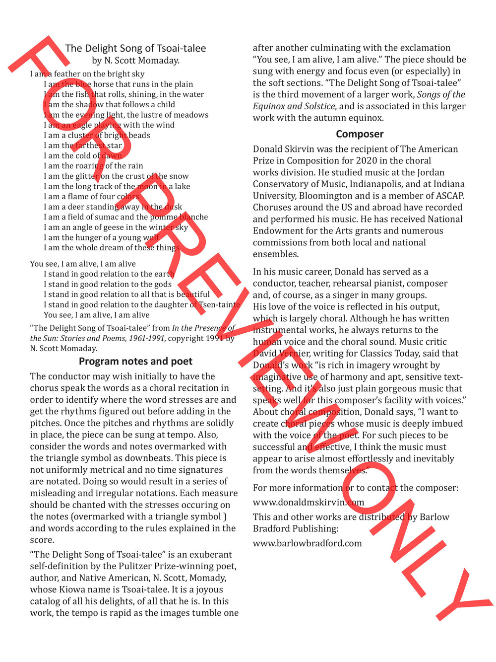 The Delight Song of Tsoai-talee