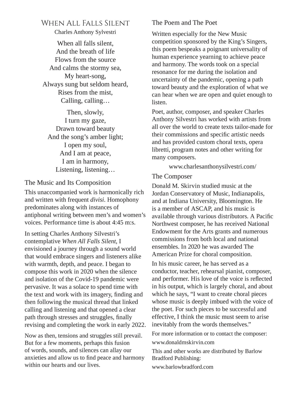 When All Falls Silent