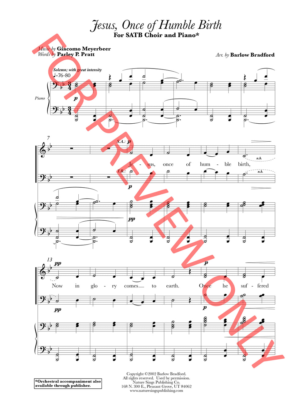 Jesus, Once of Humble Birth