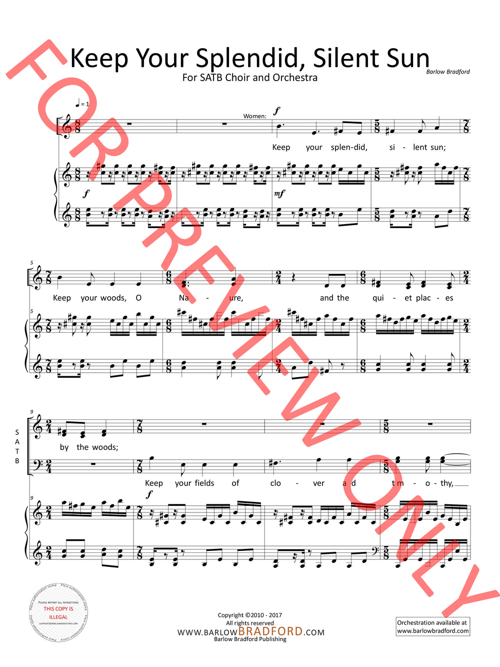 Keep Your Splendid, Silent Sun