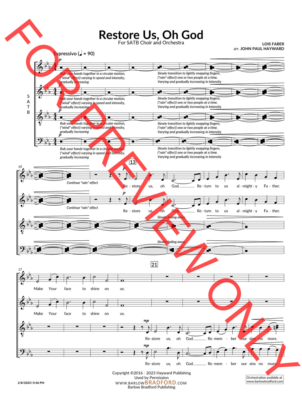 Restore Us, Oh God