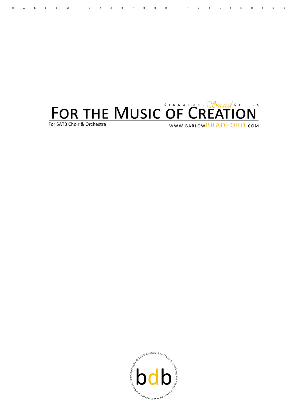 For the Music of Creation