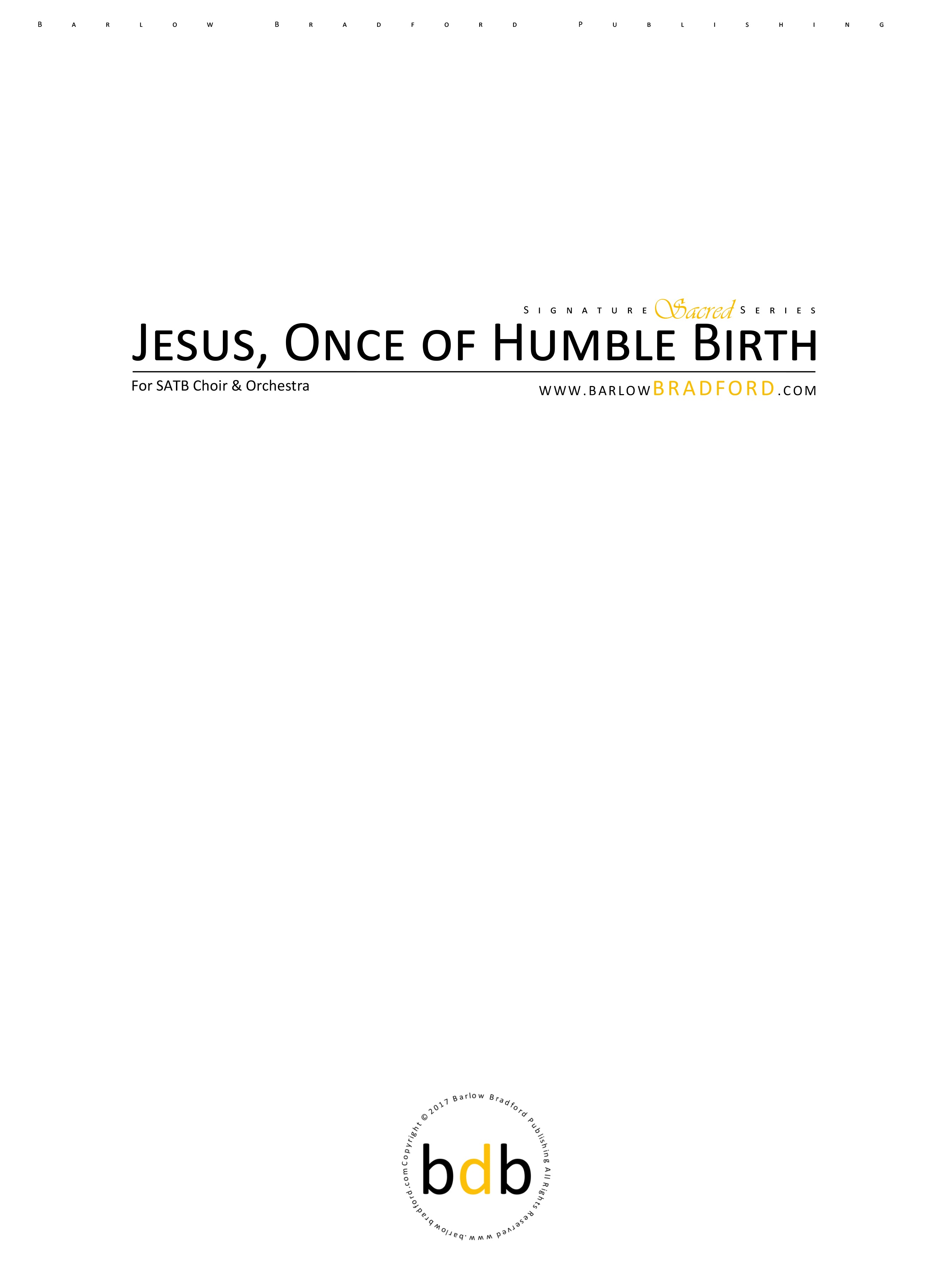 Jesus, Once of Humble Birth