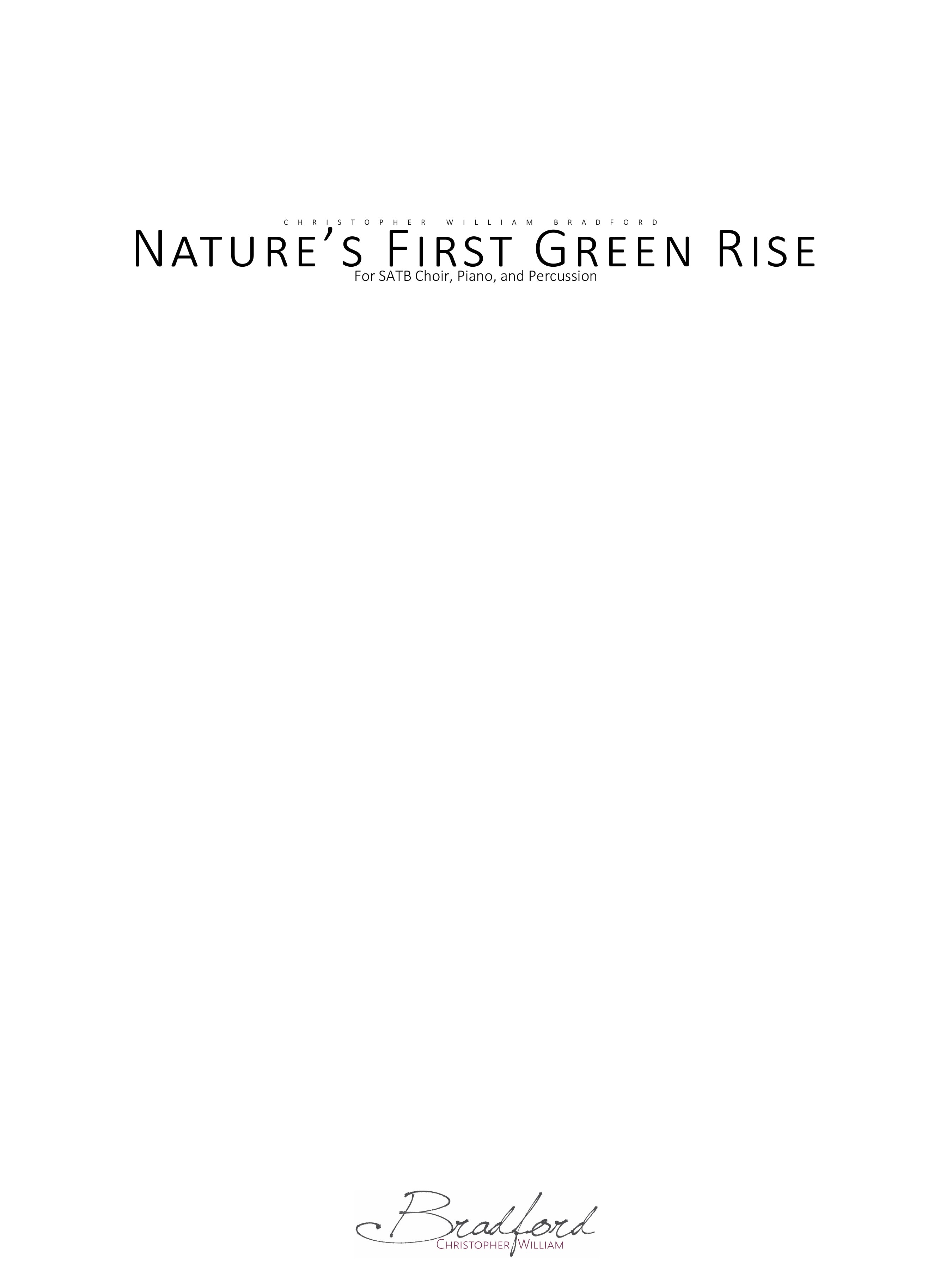 Nature's First Green Rise