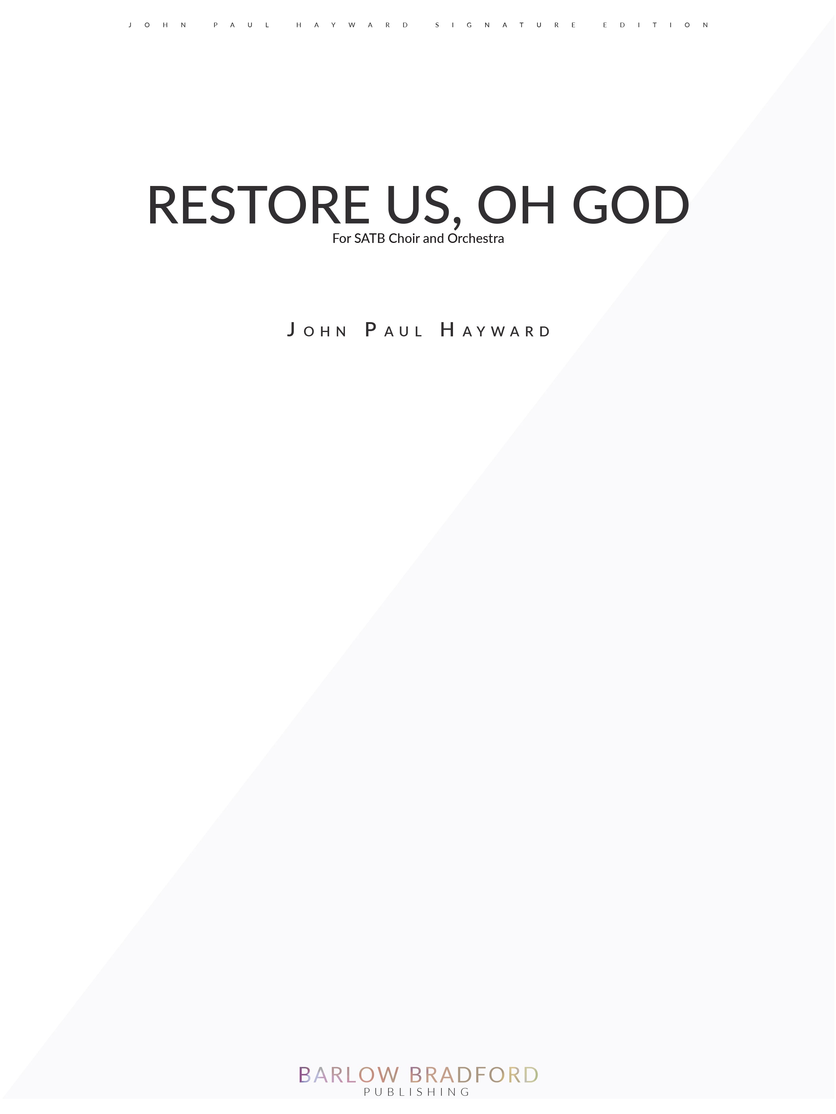 Restore Us, Oh God