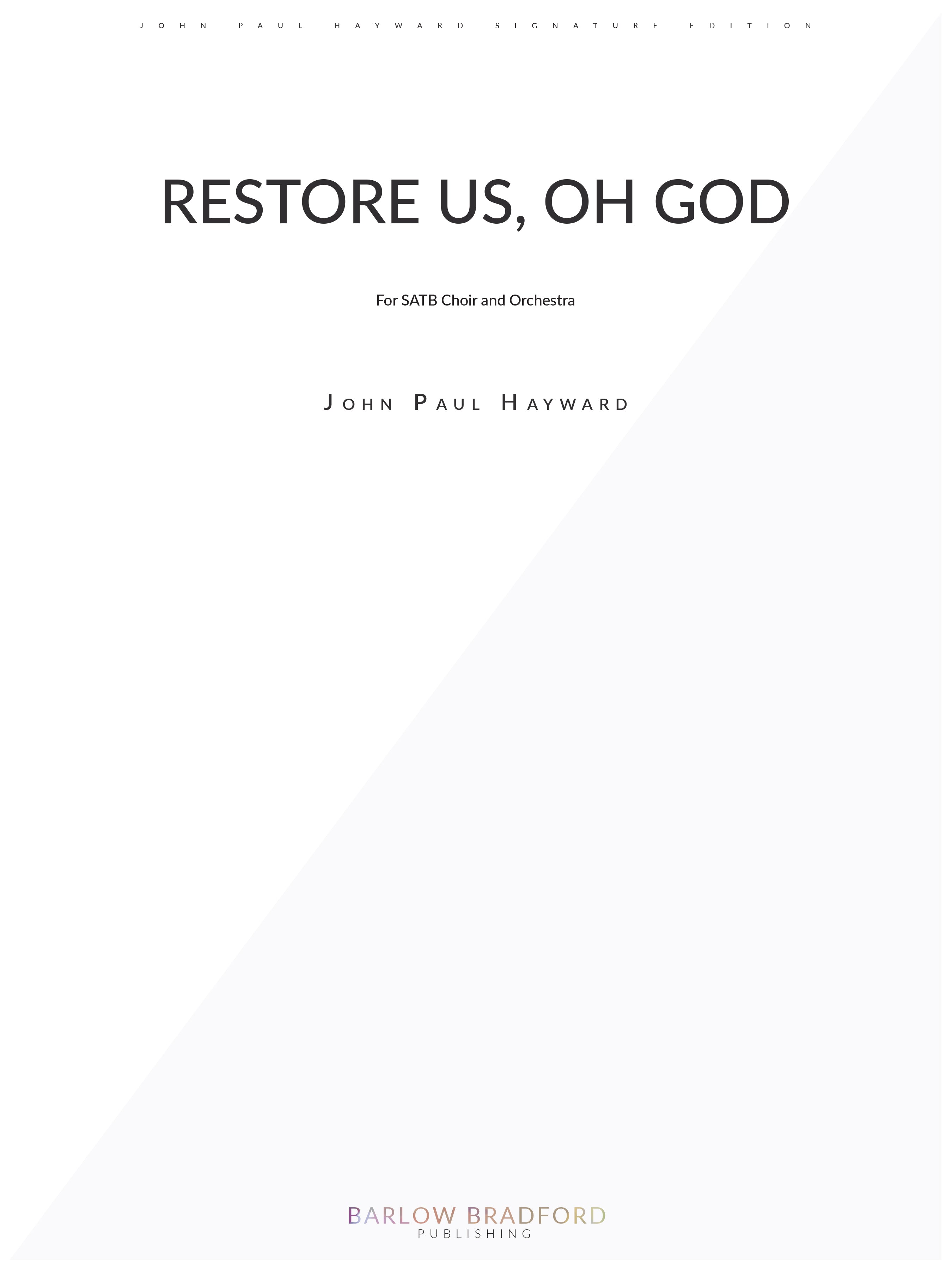 Restore Us, Oh God